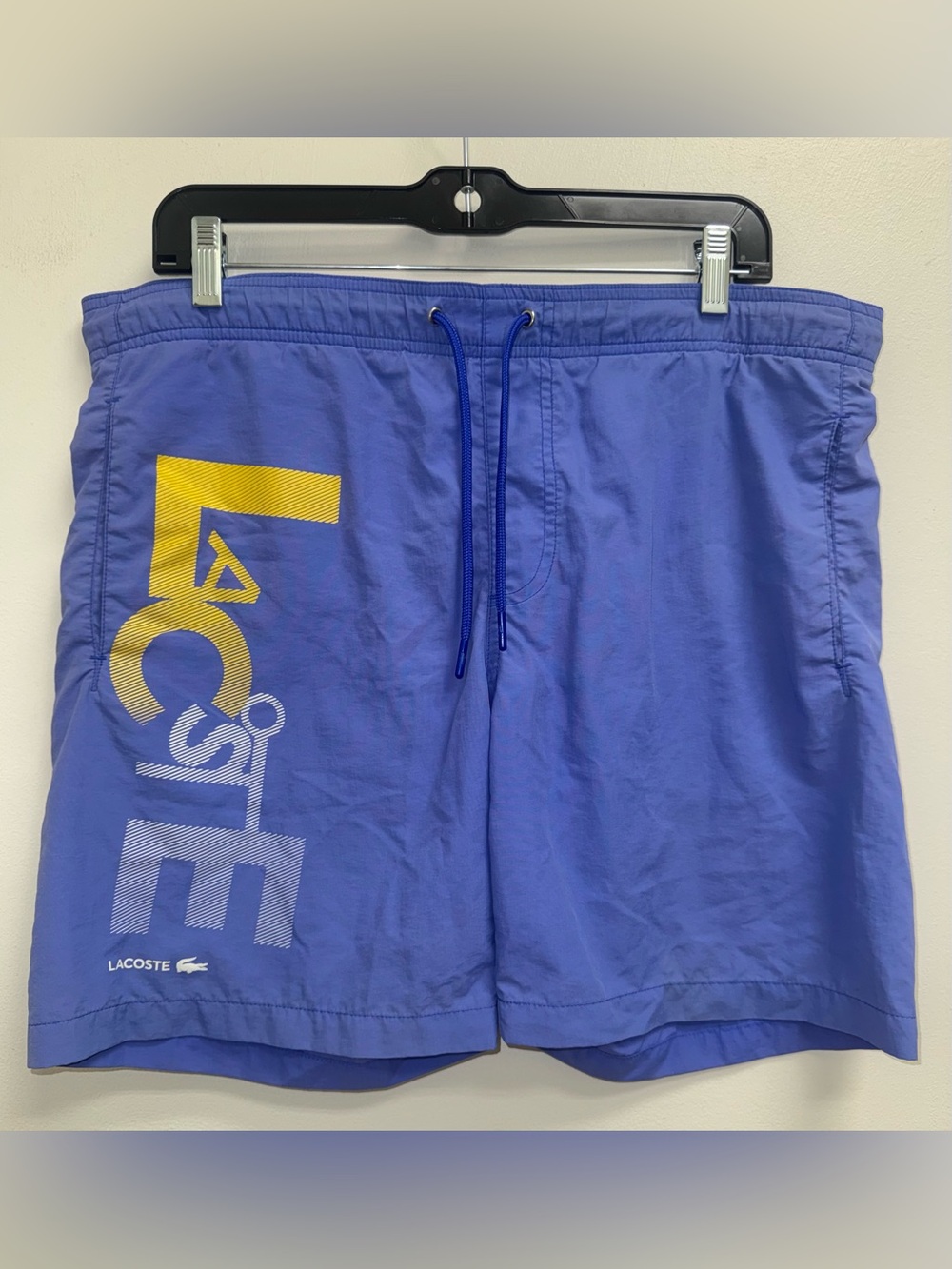Men’s Lacoste Graphic Spell Out Logo Swim Trunks / Shorts Medium